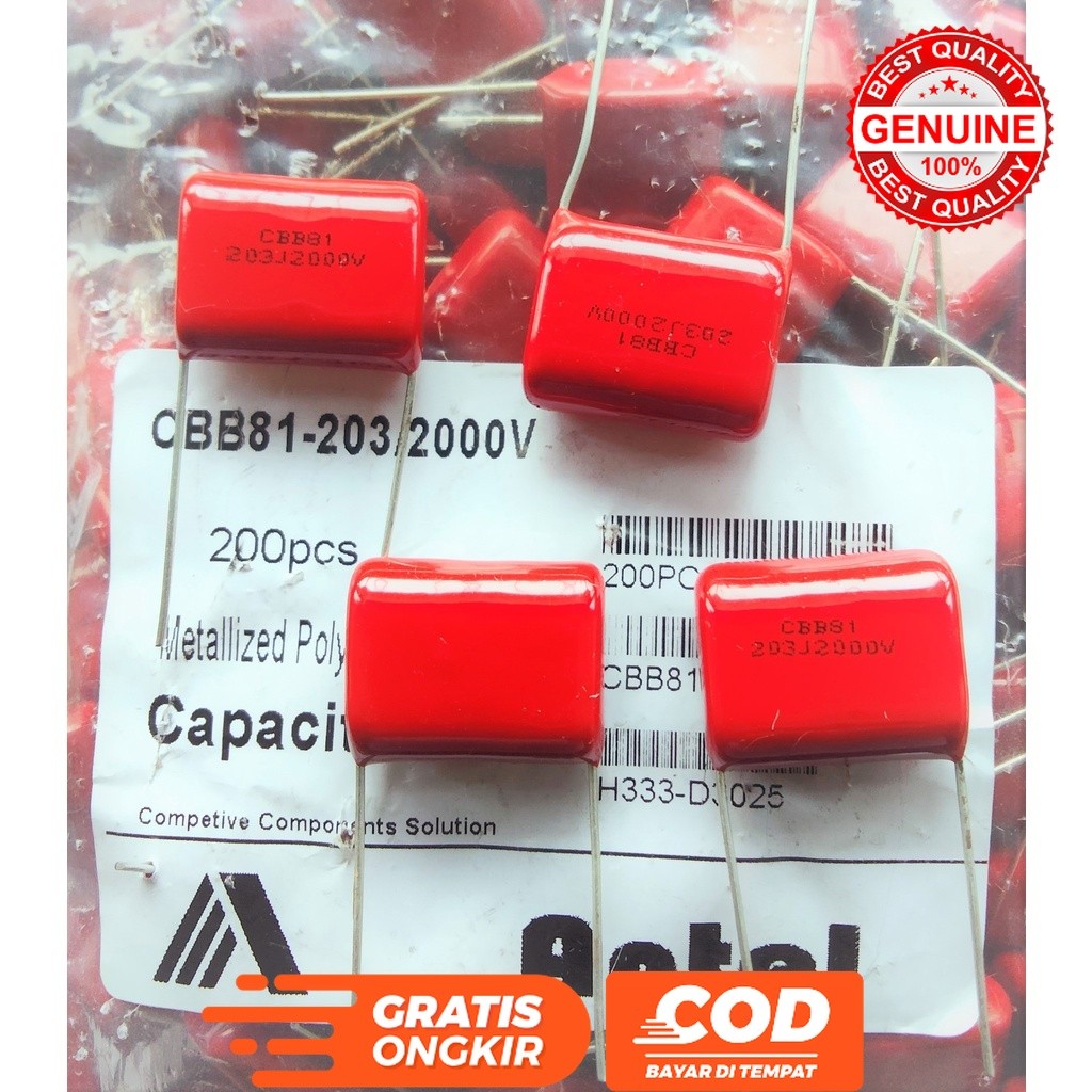 KAPASITOR MILLAR 203 UF 2000 V 203 MIKRO 2000 VOLT MILAR 203UF 2000V