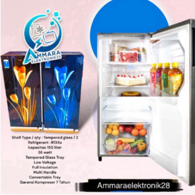 Kulkas 1 Pintu AQUA AQR-D181LK/LB