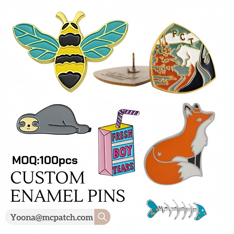 [Minimum 100pcs] Custom Logo Enamel Pin Soft/Hard Pin Label Customized Metal Badges Lapel Brooches O