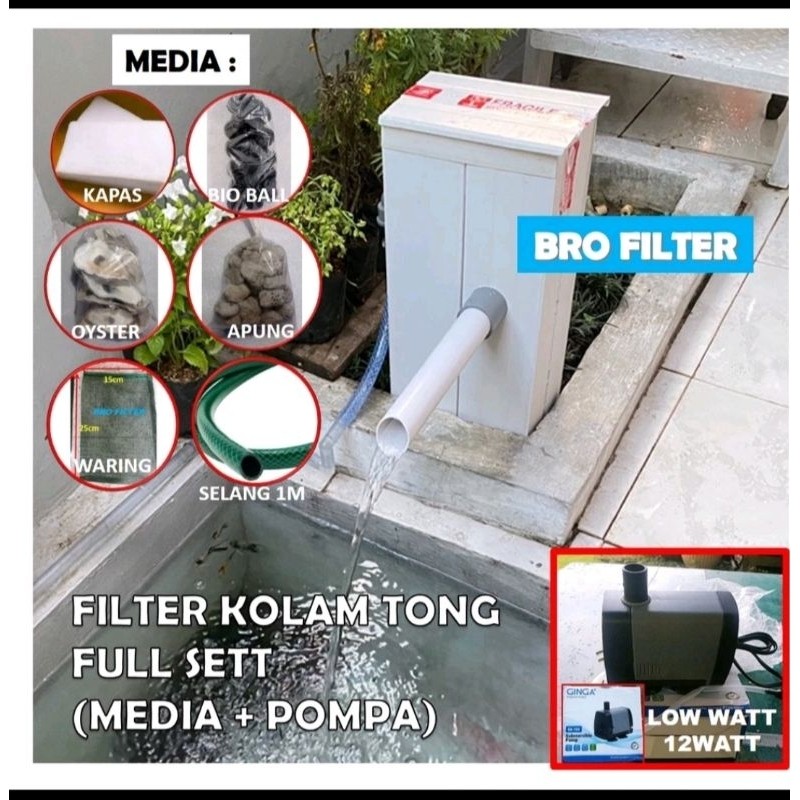 Tabung Tong Filter Kolam Ikan Bahan Premium