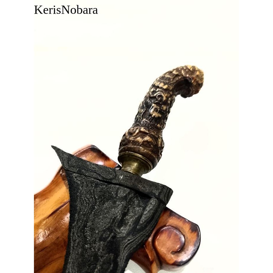 Keris Sepuh Patrem Brojol Pamor Wengkon isen Deder Gading Warangka Sandang Walikat KNS1