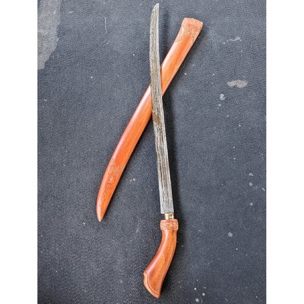 Pedang Pusaka Sabet Sepuh TUS Pamor Banyu Milli Tangguh Mataram est Wingit Merbawani Nyandhang Lengk