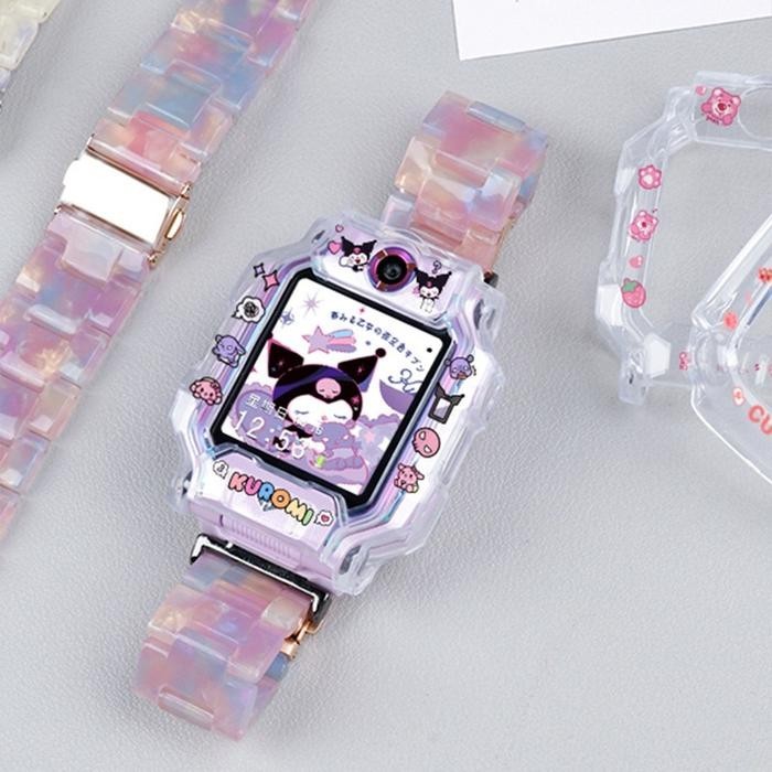 Imoo Watch Phone Protection Case Z1/Z1y/Q1/Q1y Tpu Bahan Transparent Printing Sanrio Print Untuk Lit