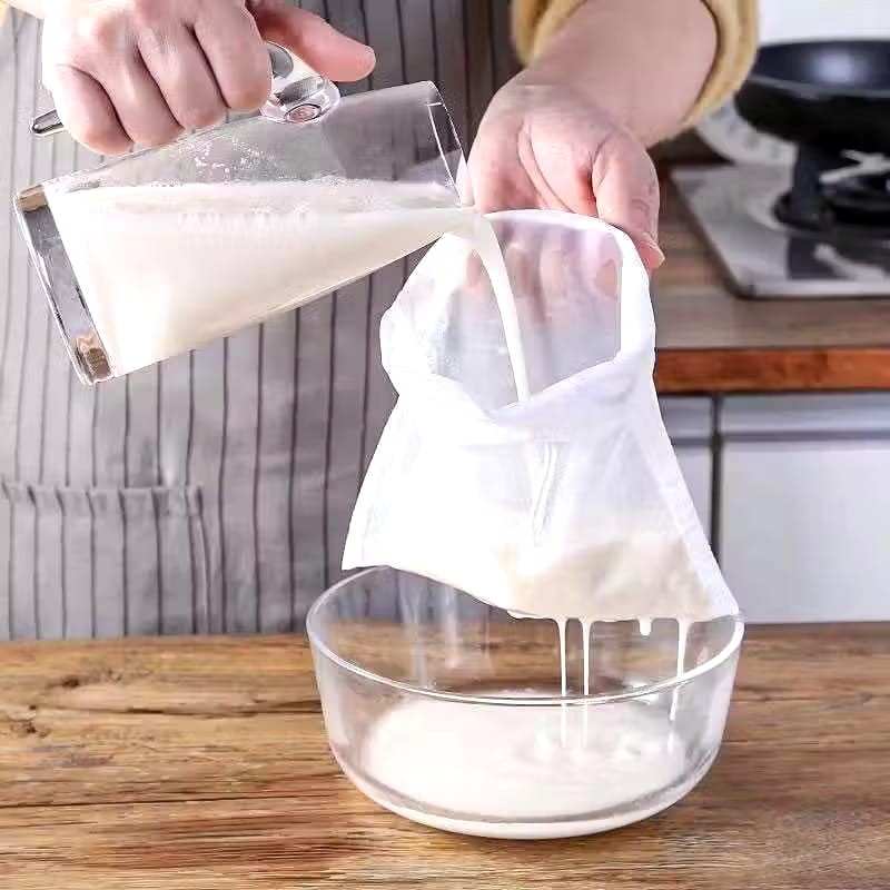 AB242 Kantong Kain Filter Kain Peras Kantong Peras Blacu Saringan Kacang Almond Susu Kedelai Kain Sa