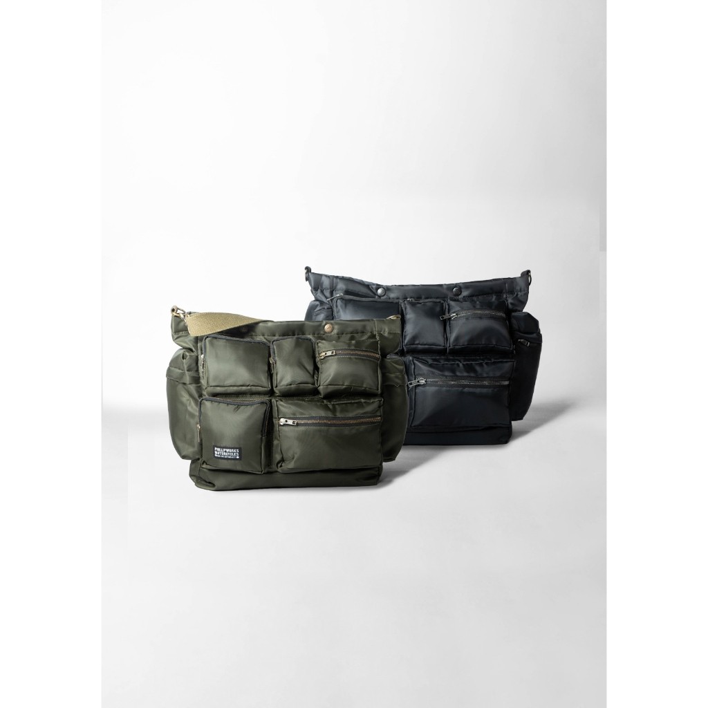 GoWork1 Metro Utility Messenger Bag Phillip Works Poliester Hitam