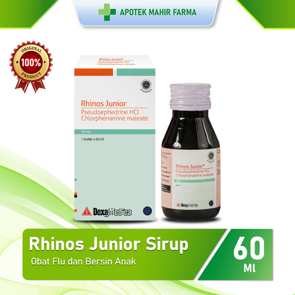 Rhinos Junior Sirup 60mL - Obat Flu dan Pilek Anak