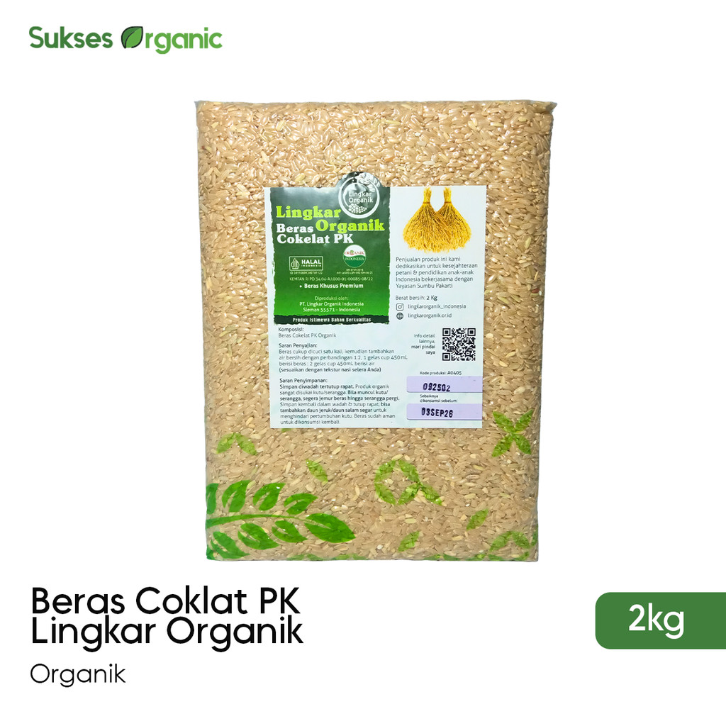 Beras Coklat Pecah Kulit 2kg Lingkar Organik