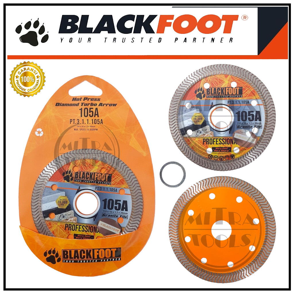 BLACKFOOT Diamond Wheel Turbo 105A Mata Potong Keramik Granit Marmer DW Turbo 105 A ORIGINAL