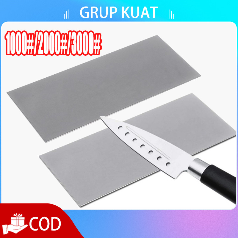 Batu Asah Diamond 2000#/1000#/3000#, Diamond Sharpening Plate Plat Pengasah Pisau Grinding Blades