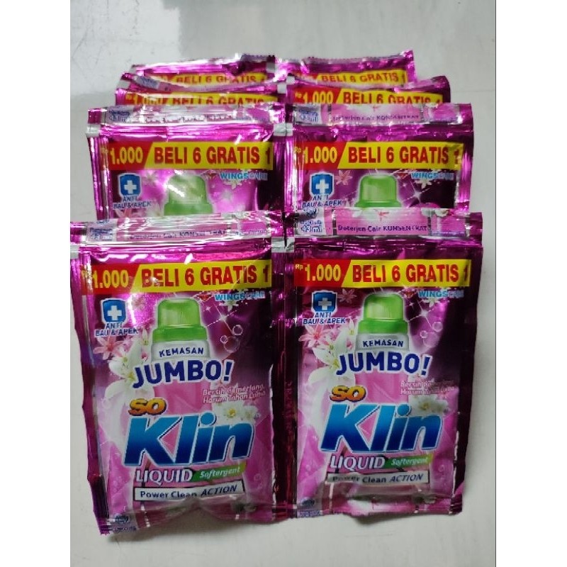 ARFSHOP SoKlin Liquid / Detergent Cair Sachet Jumbo (1karton / 1dus)