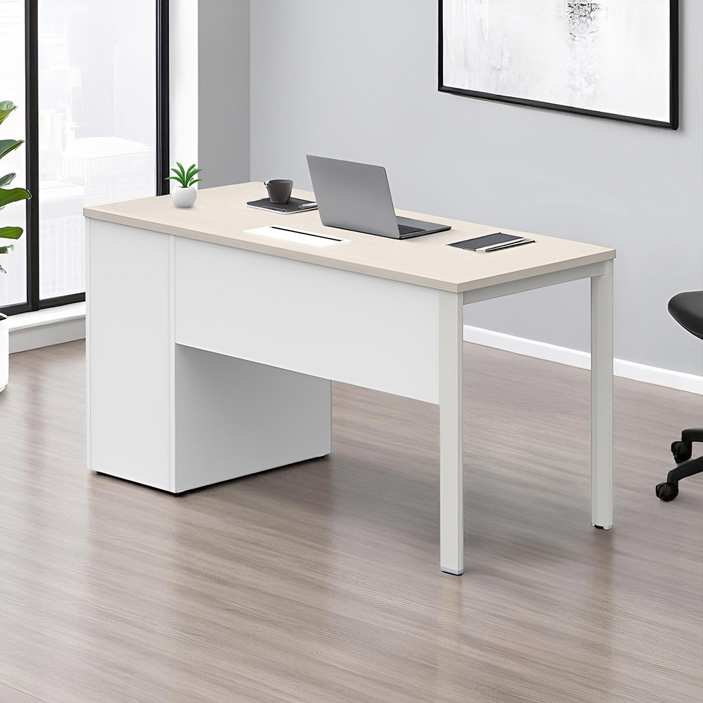 Informa Sieben Meja Kantor 140 Iw - Putih Office Table Furnitur Kantor Meja Kerja Belajar Serbaguna