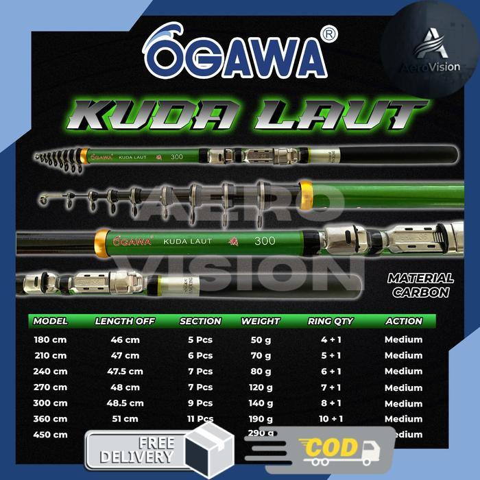 Joran Antena Ogawa Kuda Laut 180 210 240 270 300 360 450 - 180