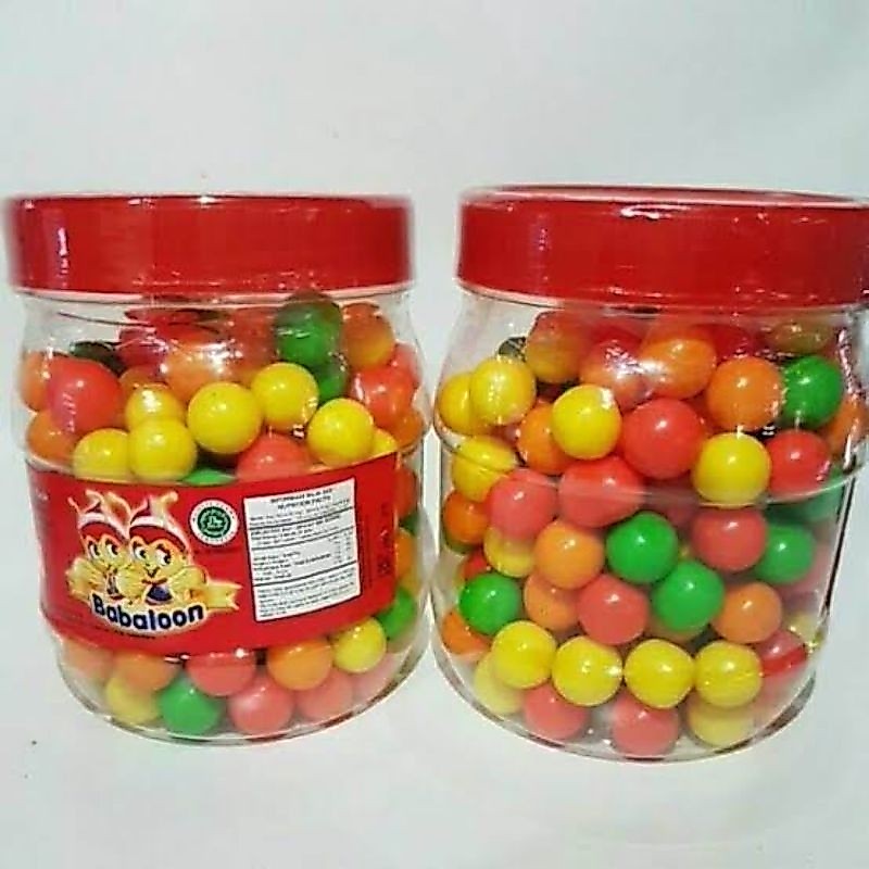 SS - 1 Toples Permen Karet Jadul isi 290gram / Permen Karet Bola Babaloon / Babalon /Permen Karet
