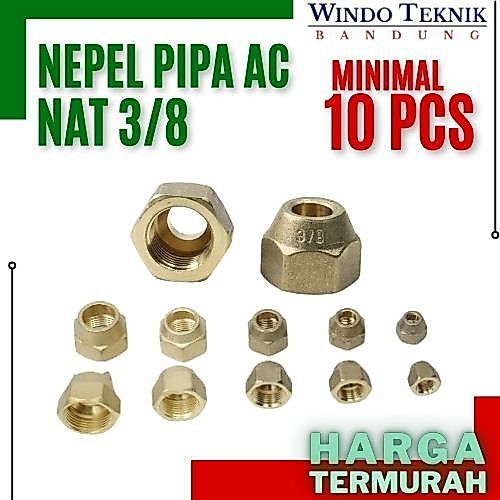 GROSIR NUT NEPEL AC 3/8 | DOUBLE NEPEL | NAT NEPEL PIPA AC | NAT AC | NEPEL AC 1/2PK - 5OK I DOBEL N