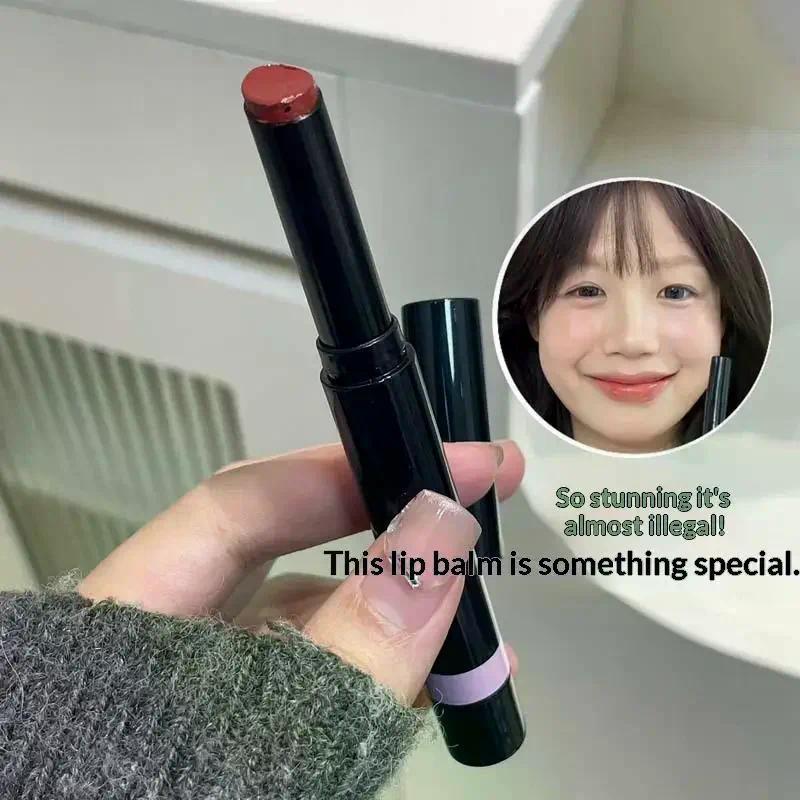 HERORANGE Mirror Jelly Solid Lip Gloss Peach Lipstick Hydrating Clear Water Lip Glaze Moisturizing L