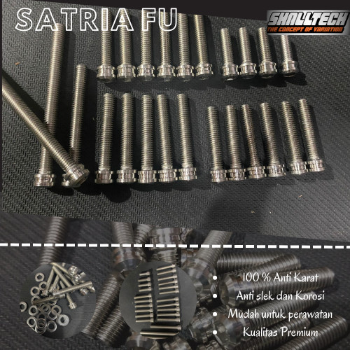 BAUT BLOK MESIN KANAN KIRI SATRIA FU BAHAN STAINLES 304 THE A2-70 ANTI KARAT HANDMADE CUSTOM