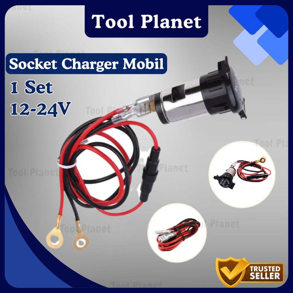 Tool Planet (Garansi 1 Tahun) Pengisi Daya Mobil Lighter Socket Charger Cigarette Lighter Power Outl