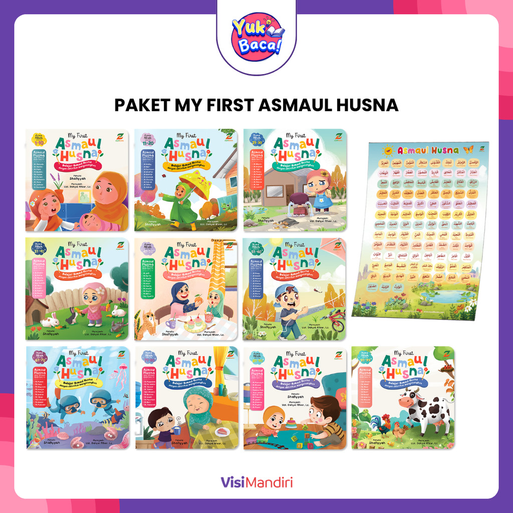 Ziyadbooks Official Buku My First Asmaul Husna Belajar Asmaul Husna Aktivitas Anak Lengkap