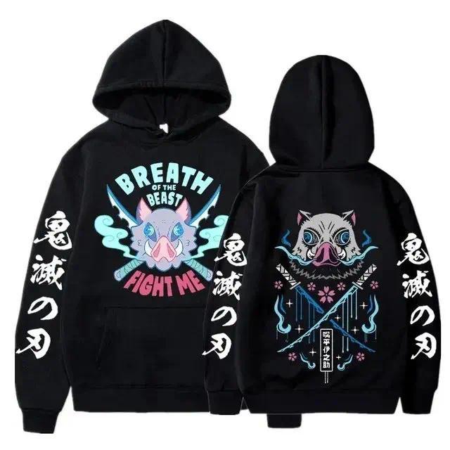 Jaket hoodie demon slayer - Devil Killer Anime Hoodie rengoku , inosuke tanjiro kamado