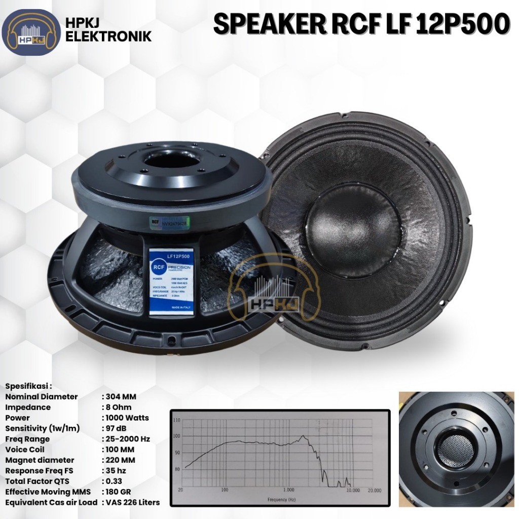 SPEAKER RCF LF12P500 12P500 12 P500 SPEAKER KOMPONEN