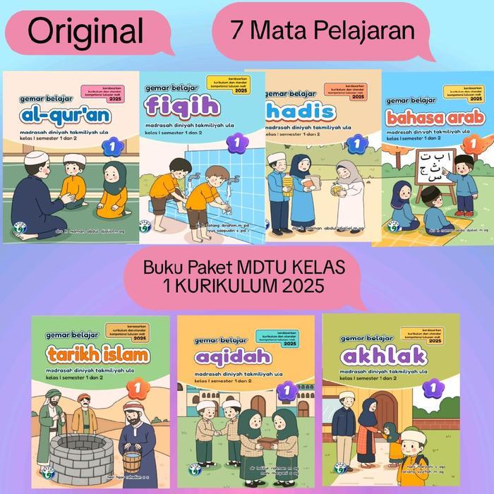 BUKU PAKET MDTA & MDTU KELAS 1 KURIKULUM 2025 - Terbaru Original