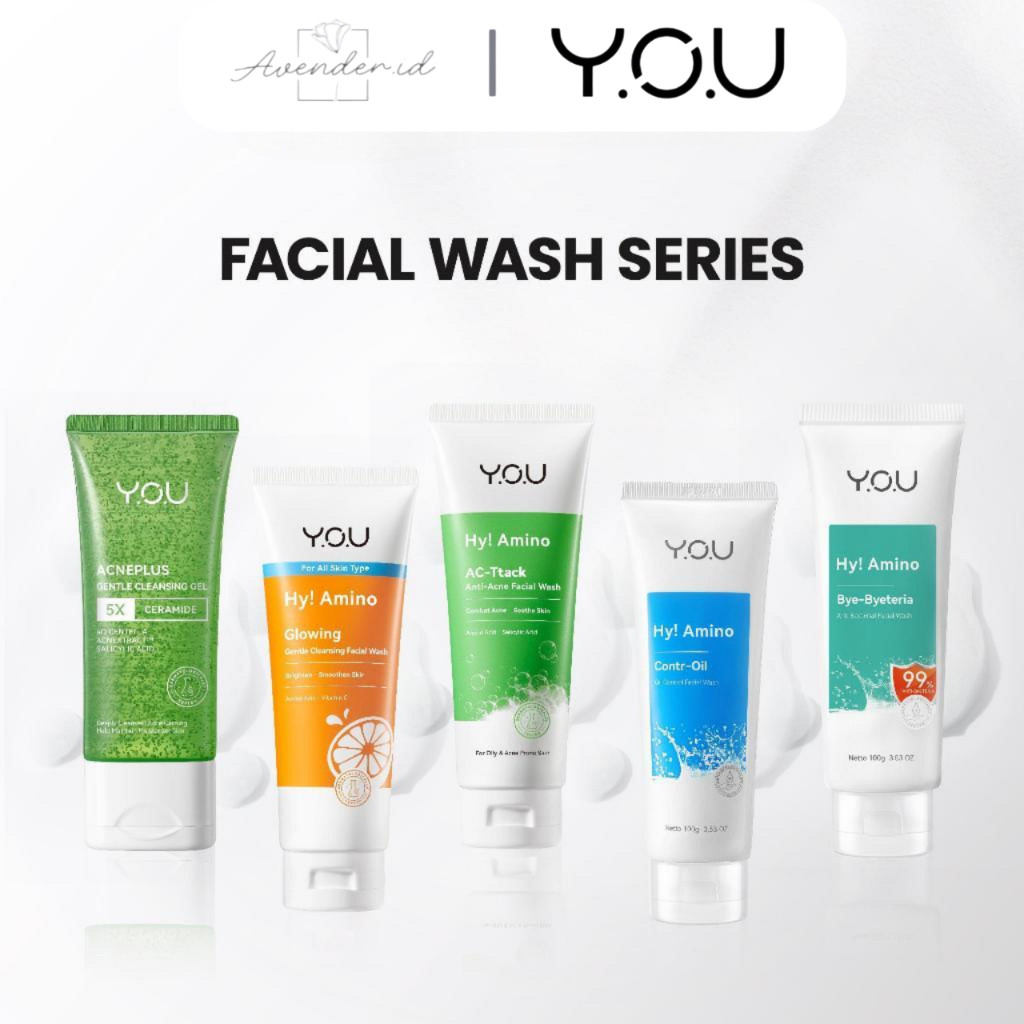 YOU HY Amino Facial Wash, sabun cuci muka cair, sabun wajah cair amino you You Skincare Cosmetic