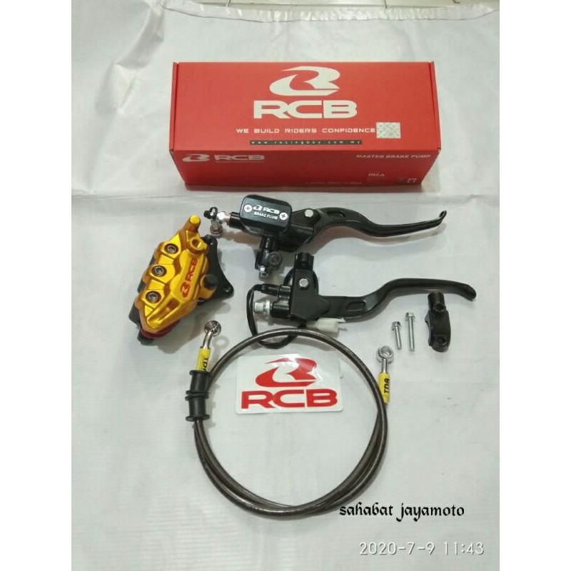 Paket Master Rem RCB 1Set Kaliper Depan RCB Selang Rem Depan Semua Motor