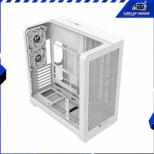 THERMALTAKE PC CASE ATX VIEW 390 AIR CURVED HID-CON (2X 120MM CT ARGB FANS) SNOW WHITE 2Y