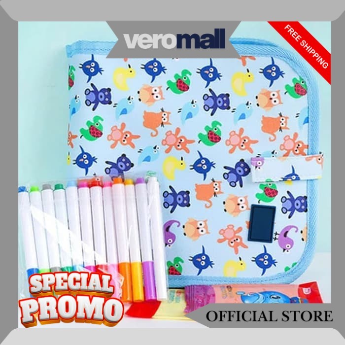 Mainan Edukasi Anak Buku Menggambar Menulis - Reusable Grafiti Book HE