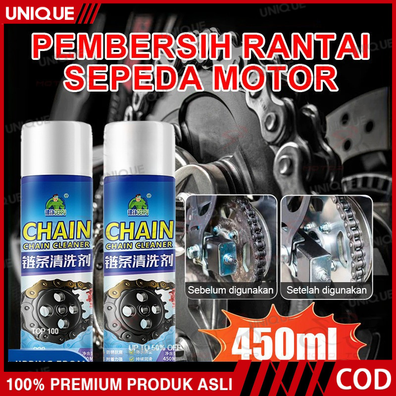 UNIQUE Pilihan Pembalap Profesional Chain Lube Pelumas Rantai Contact Cleaner Anti Karat Pembersih R