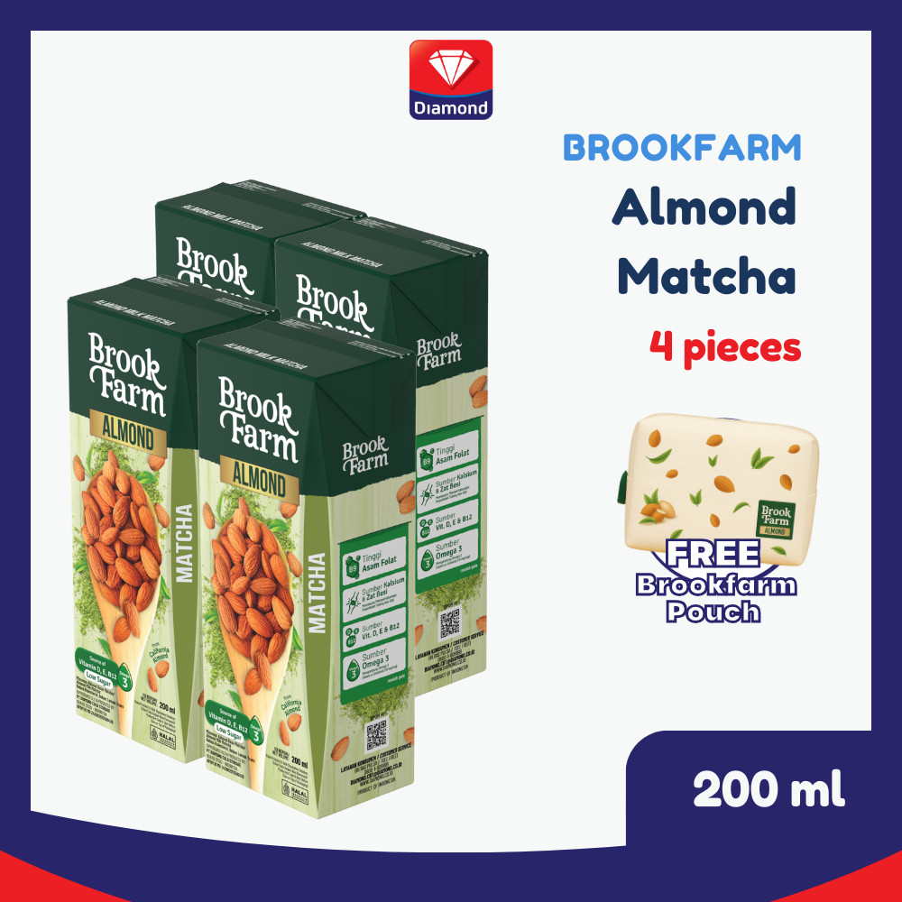 

Brookfarm Susu Almond Matcha [4 pcs] + Free Pouch