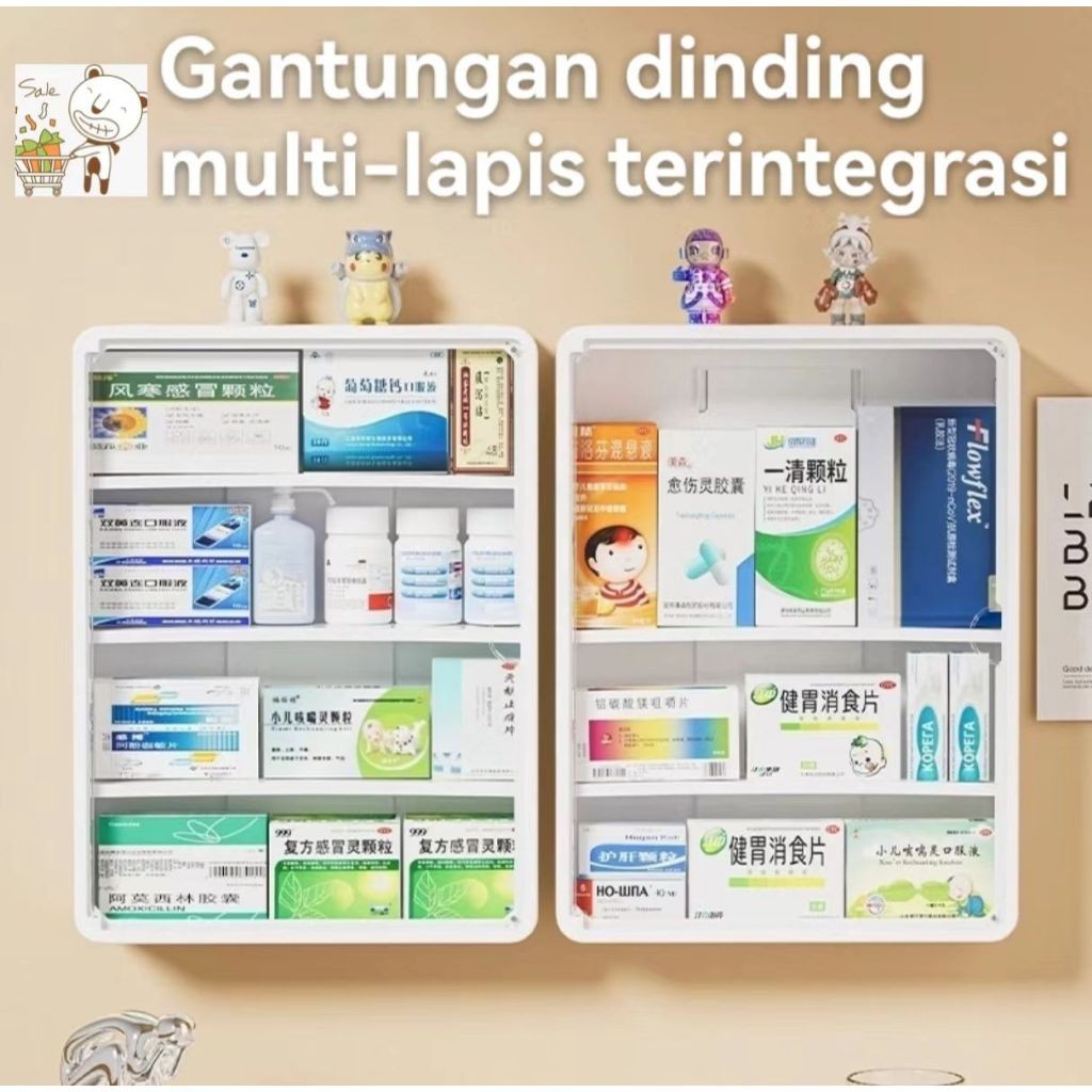 

Kotak obat yang dipasang di dinding, kotak penyimpanan transparan, kotak pertolongan pertama yang dipasang di dinding, tahan debu dan air
