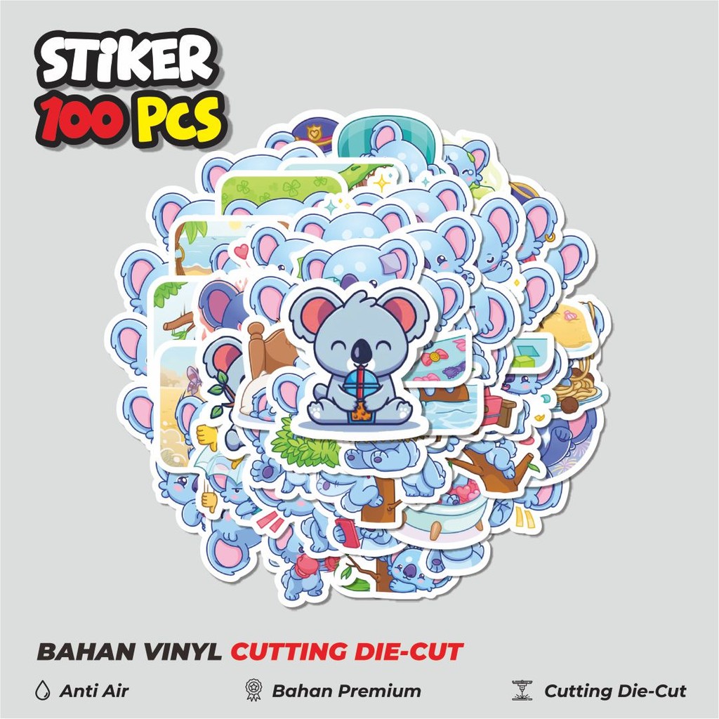 

Terbaru! 50 pcs Stiker Kartun Funny Danny Koala Dekorasi Lucu Kreatif untuk Notebook, Skateboard, HP