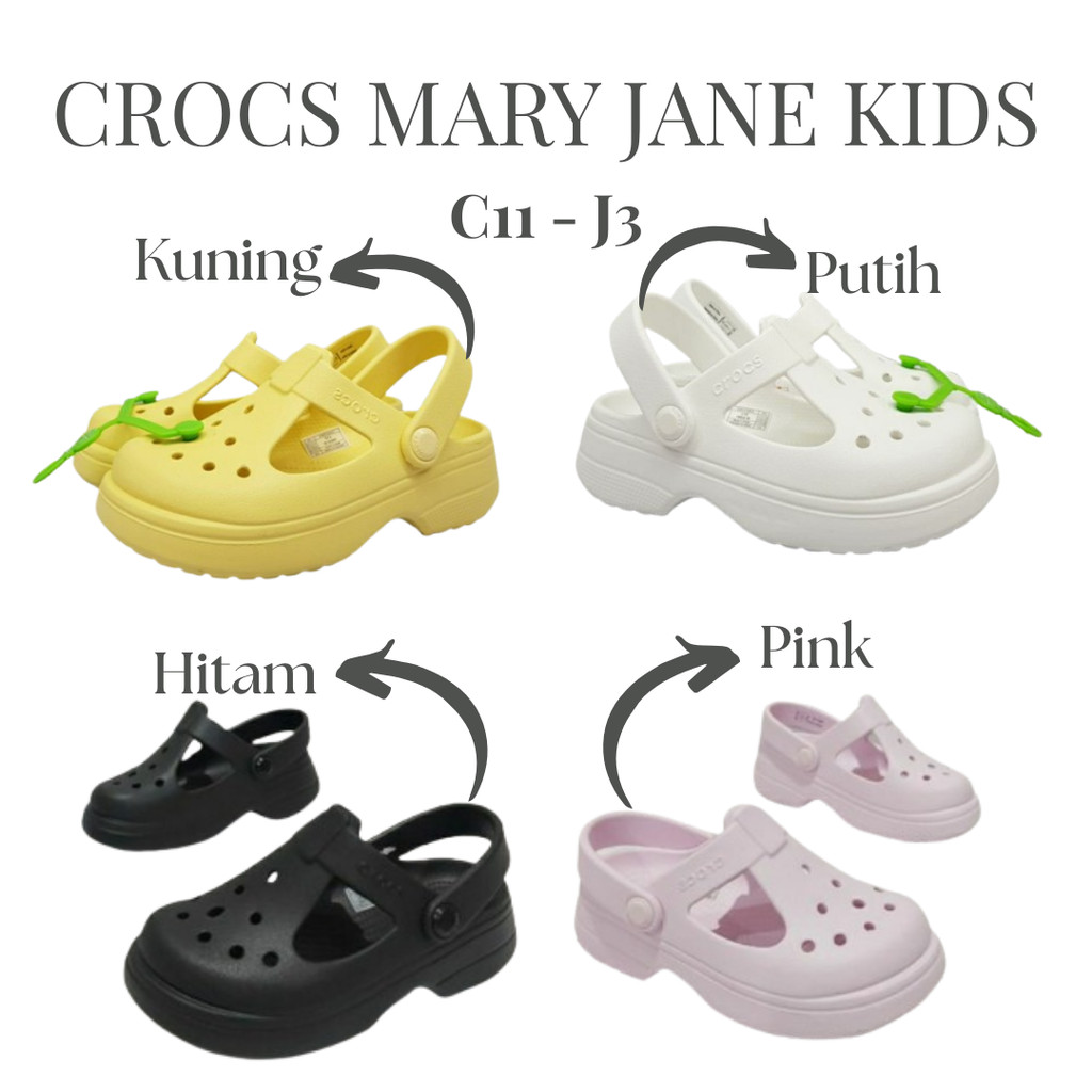 Sandal Crocs Anak Perempuan Model Mary Jane – Original & Nyaman