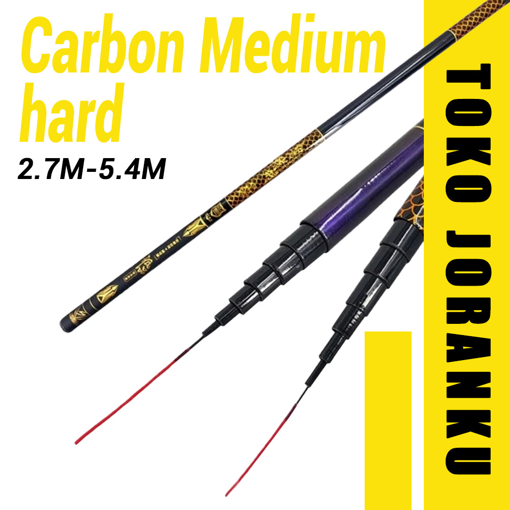 【Joranku】 Joran Tegek Kagawa Batik 2.7-4.5 Carbon Medium hard/joran tegak/joran tegak murah