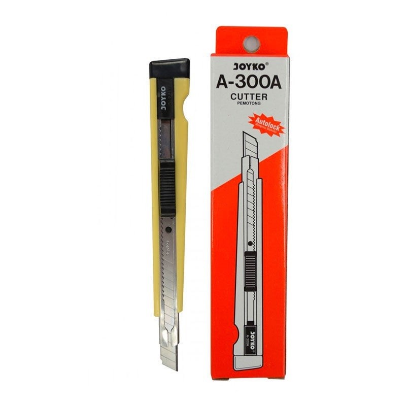 

CUTTER AUTOLOCK JOYKO A-300A KECIL PISAU TAJAM KUAT A 300 KATER ALAT POTONG 9 MM PEMOTONG KERTAS A300 A300A