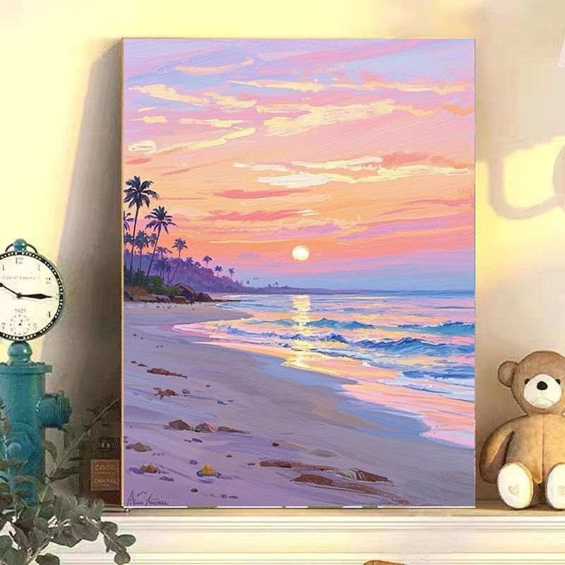 

YL-26255-Medieval Castle Landscape Oil Painting, Fantasy Art, Wall Decor