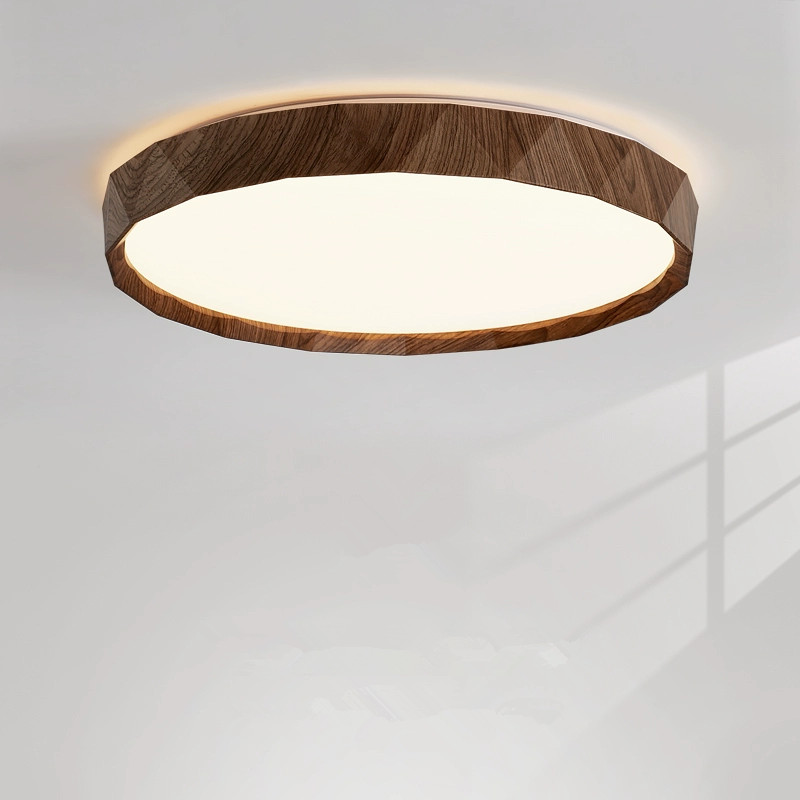 

Walnut ceiling light Retro LED Wood Grain Minimalist Ceiling Lamp And Eye Protection Bedroom Home Decor Indoor Lighting Fixture