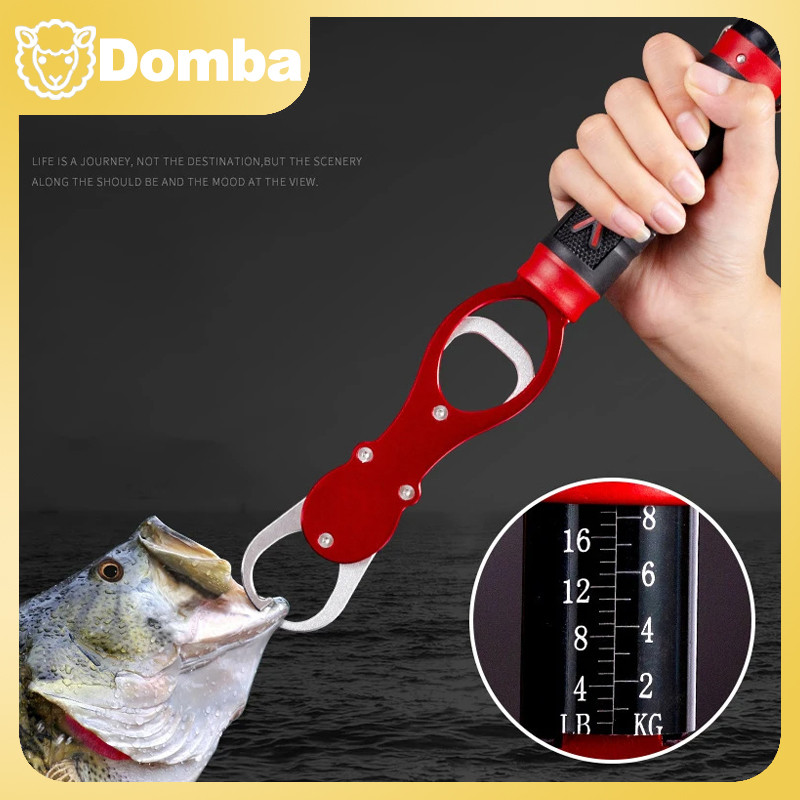 Pegangan Kail Pancing Paduan Aluminium Portabel Dengan Skala Berat, Tang Pancing, Pegangan Tangan, A