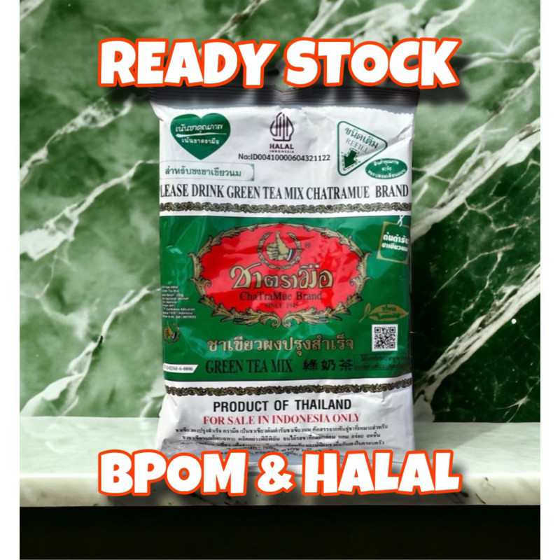

GREEN TEA ORIGINAL THAI TEA TEH CHATRAMUE 200GR HALAL BPOM