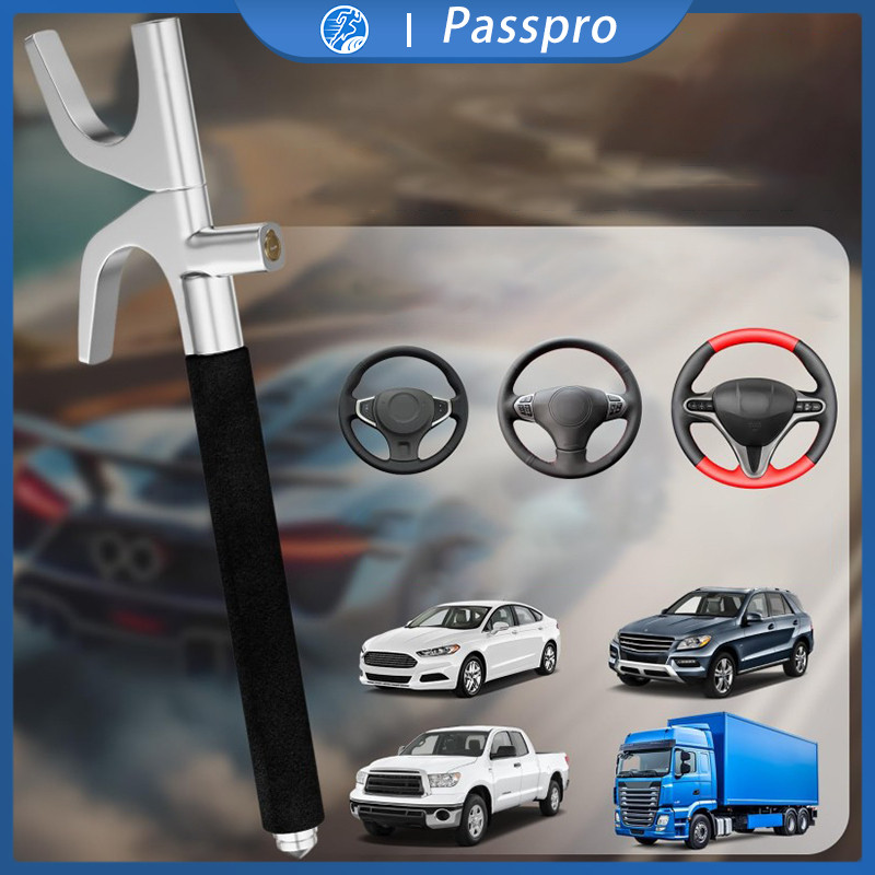Kunci Tambahan Mobil Anti Maling Teleskopis Gembok Stir Mobil Stainless Kunci Setir Mobil Kunci Gand