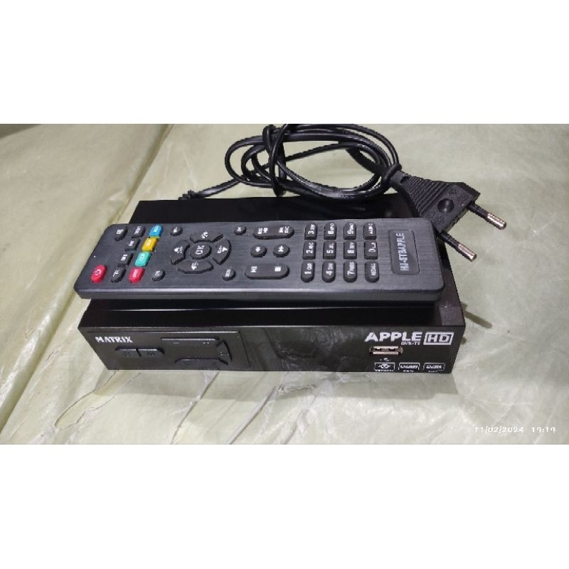 Matrix Apple Merah Set Top Box,STB TV Digital tanpa internet,Bekas Normal