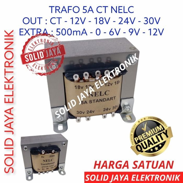 TRAVO TRAFO 5A CT 12V 18V 24V 30V STANDART NELC TRANFORMER 5 A AMPER CT KOTAK 12 18 24 32 V VOLT EXT