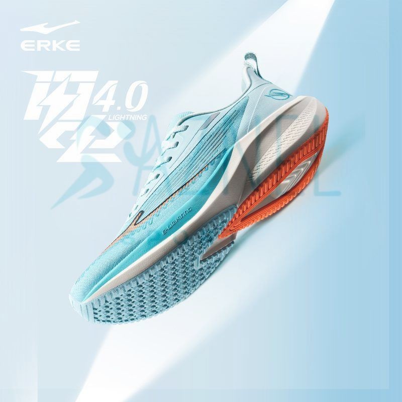 Sepatu Lari Erke Hongxing Lightning 4 Pria Rebound Sol Lunak