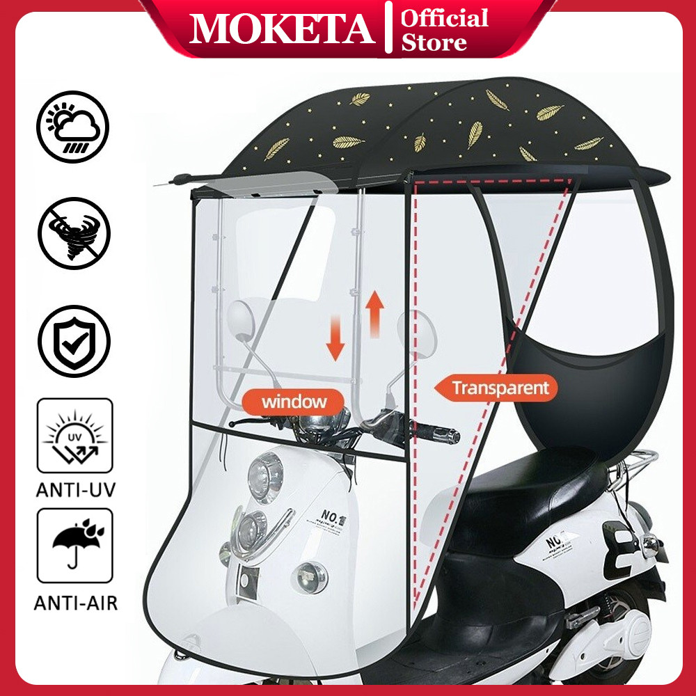 Kanopi Payung Motor Tenda Motor 2 In 1 Kanopi Pelindung Hujan Dan Panas Matahari Payung sepeda motor