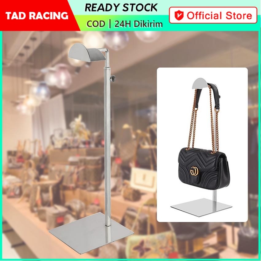 Rak Hanger Display Tas PREMIUM Bahan Stainless Steel Adjustable Display Tas Gantung Stable Handbag D