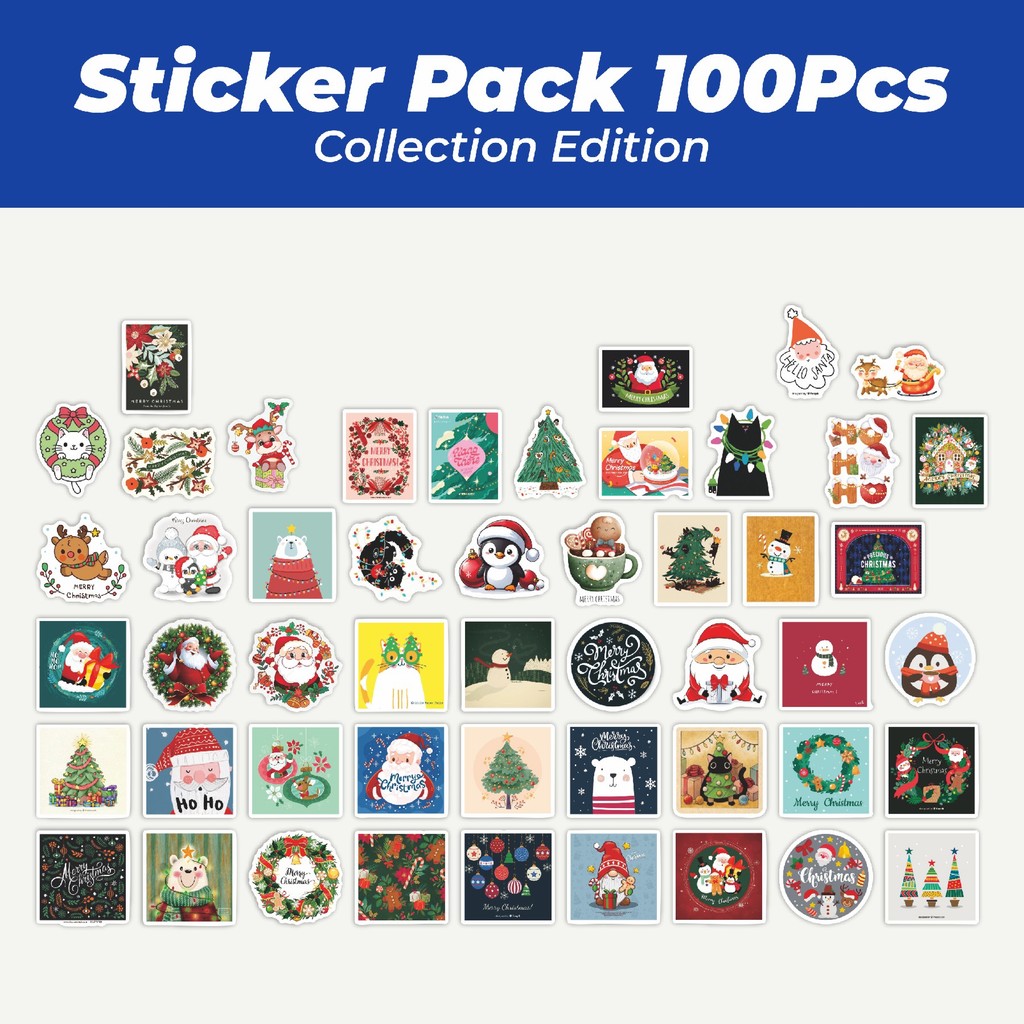

Hot Stiker Tema Natal V1 Lucu Anti Air Stikers Berperekat Waterproof Sticker Decal Buat Motor Helm Buku Journal Koper Casing HP Laptop Botol Minum