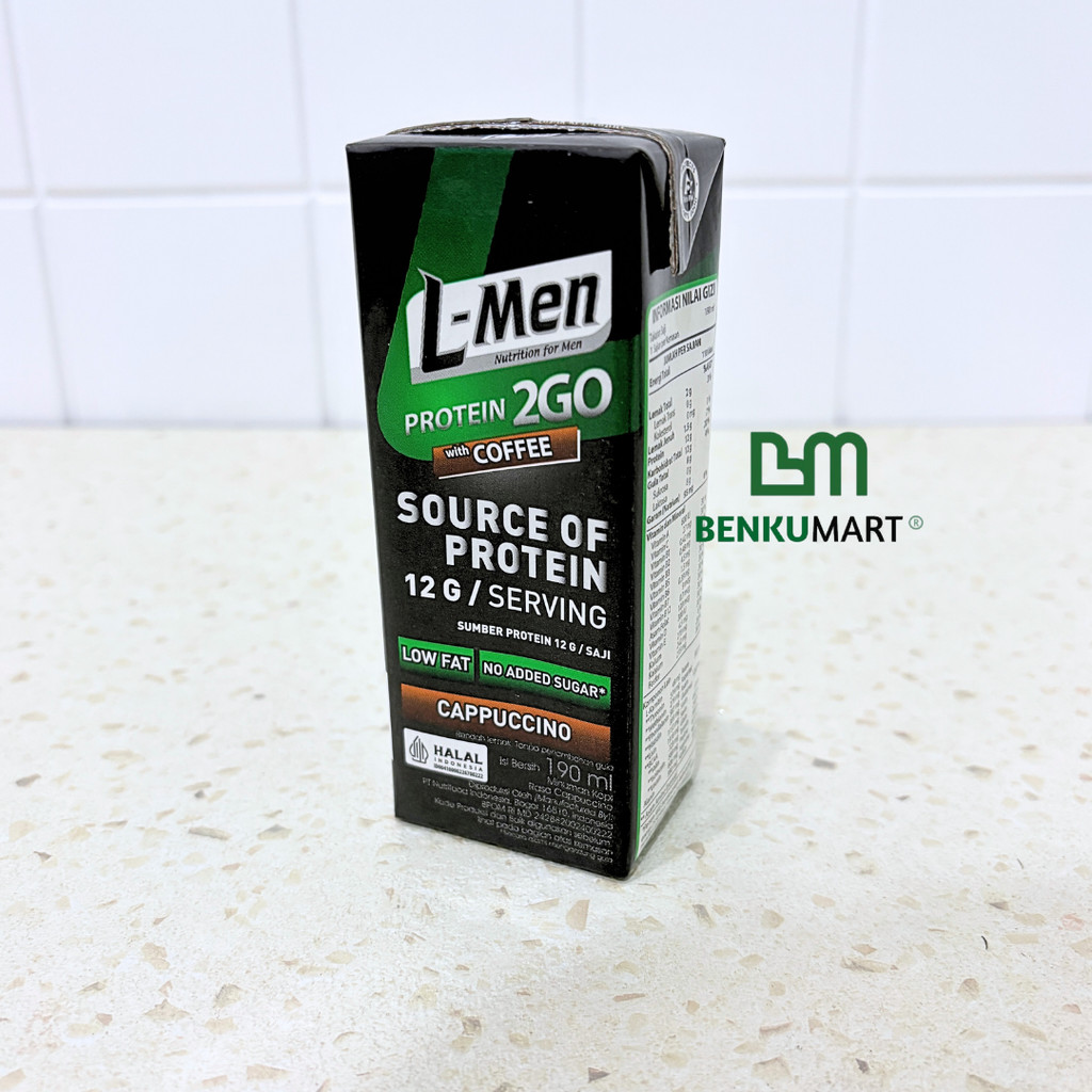 L-Men UHT Protein 2GO Coffee Cappuccino (190 ml) - RTD Ready to Drink LMen 2 Go COFFEE Cappucino