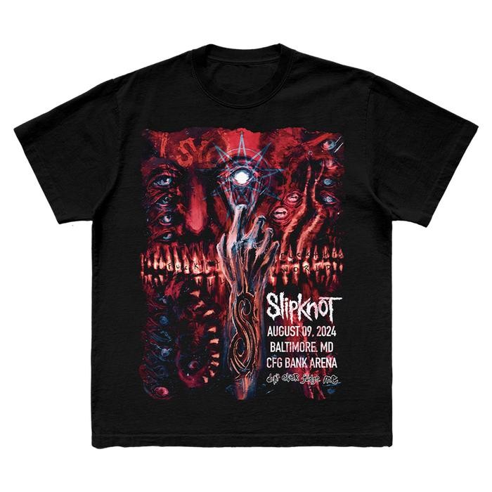(COD) [Official Slipknot] 2024 Tour Baltimore T-Shirt - Merchandise Original Resmi - S