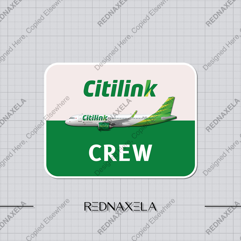 

Stiker Vinyl Citilink Indonesia Card Model Crew Sign Sticker